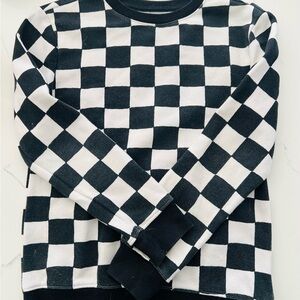 Cat & Jack White and Black checkered sweatshirt
